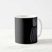 Suicide Prevention American Flag Purple Awareness Kaffeetasse (VorderseiteRechts)