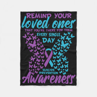 Suicide Prevention And Awareness Suicide Ribbon Te Fleecedecke