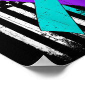 Suicide Prevention Awareness American Flag  Poster (Ecke)