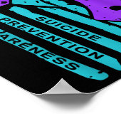Suicide Prevention Awareness American Flag Semicol Poster (Ecke)