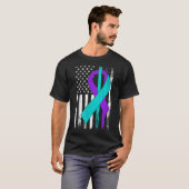 Suicide Prevention Awareness American Flag  T-Shirt (Vorne ganz)