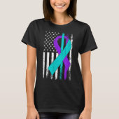 Suicide Prevention Awareness American Flag T-Shirt (Vorderseite)