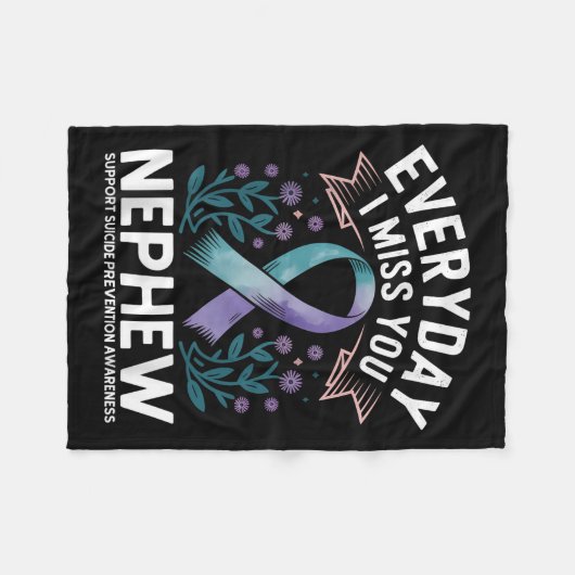 Suicide Prevention Awareness Aunts  Fleecedecke (Vorderseite (Horizontal))