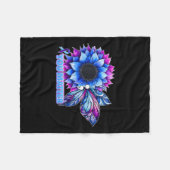 Suicide Prevention Awareness Butterfly Semicolon Fleecedecke (Vorderseite (Horizontal))