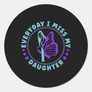 Suicide Prevention Awareness Everyday I Miss My Da Runder Aufkleber
