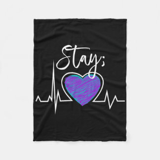 Suicide Prevention Awareness Heartbeat Semicolon S Fleecedecke