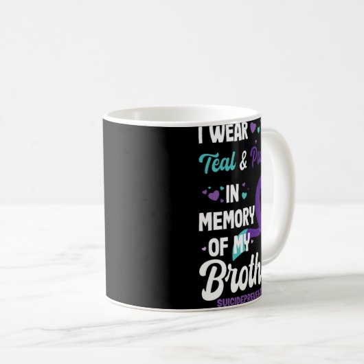 Suicide Prevention Awareness In Memory Of Brother Kaffeetasse (VorderseiteRechts)