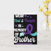 Suicide Prevention Awareness In Memory Of Brother  Karte (Gelbe Blume)