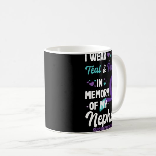 Suicide Prevention Awareness In Memory Of Nephew Kaffeetasse (VorderseiteRechts)