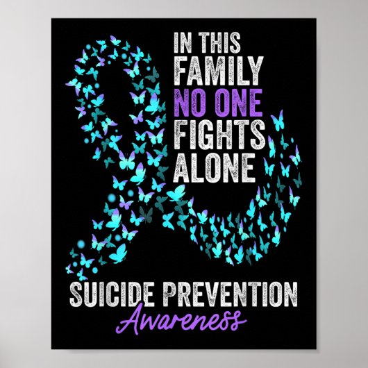 Suicide Prevention Awareness Month Butterflies Tea Poster (Vorne)
