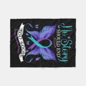 Suicide Prevention Awareness - No Story Should End Fleecedecke (Vorderseite (Horizontal))