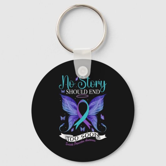 Suicide Prevention Awareness - No Story Should End Schlüsselanhänger (Vorderseite)