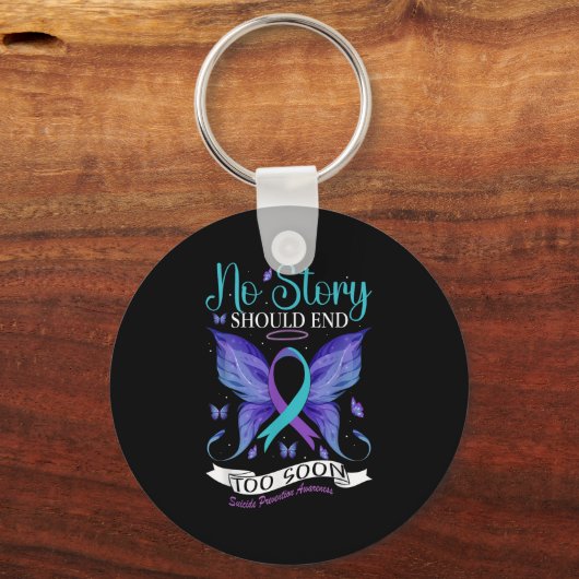 Suicide Prevention Awareness - No Story Should End Schlüsselanhänger (Vorderseite)
