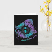 Suicide Prevention Awareness Shirt Choose To Keep Karte (Gelbe Blume)