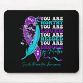 Suicide-prevention Awareness-sitive-motivational-s Mousepad (Vorne)