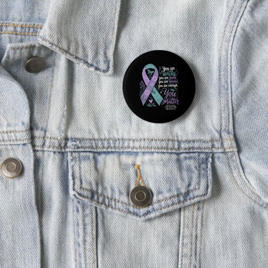 Suicide Prevention Awareness Sitive Suprt You Button (Beispiel)