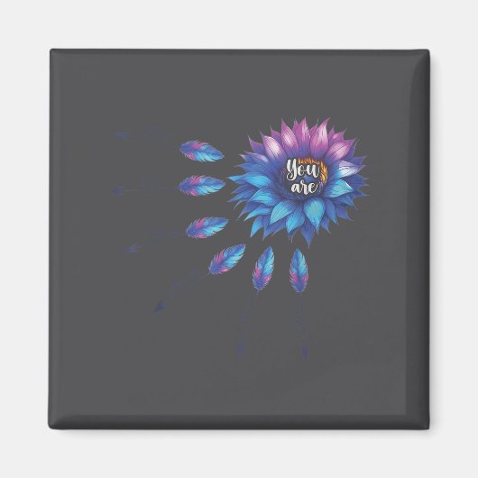 Suicide Prevention Awareness Sunflower You Are 988 Magnet (Vorne)