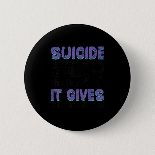 Suicide Prevention Awareness Teal & Purple Rib Button (Vorderseite)