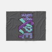 Suicide Prevention Awareness Teal & Purple Rib Fleecedecke (Vorderseite (Horizontal))