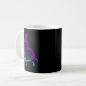 Suicide Prevention Awareness Teal & Purple Rib Kaffeetasse (Vorderseite Links)
