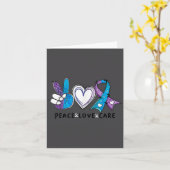 Suicide Prevention Awareness Teal &amp; Purple Rib Karte (Gelbe Blume)