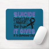 Suicide Prevention Awareness Teal &amp; Purple Rib Mousepad (Mit Mouse)