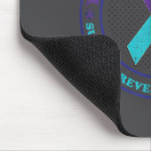 Suicide Prevention Awareness Teal &amp; Purple Rib Mousepad (Ecke)