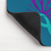 Suicide Prevention Awareness Teal &amp; Purple Rib Mousepad (Ecke)