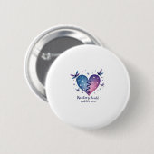 Suicide Prevention Awareness Teal Purple Heart Dra Button (Vorne & Hinten)