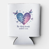 Suicide Prevention Awareness Teal Purple Heart Dra Dosenkühler (Vorderseite)