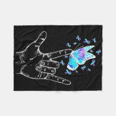 Suicide Prevention Awareness Week Butterfly Love H Fleecedecke (Vorderseite (Horizontal))