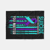 Suicide Prevention Awareness - You Problem America Fleecedecke (Vorderseite (Horizontal))
