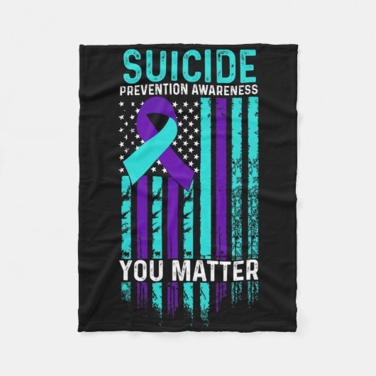 Suicide Prevention Awareness - You Problem America Fleecedecke (Vorderseite)