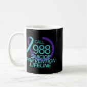 Suicide Prevention Lifeline Call 988 Kaffeetasse (Links)