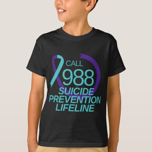 Suicide Prevention Lifeline Call 988  T-Shirt (Vorderseite)