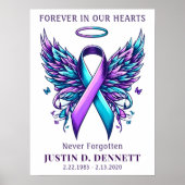 Suicide Prevention Memorial Funeral Welcome Sign Poster (Vorne)