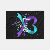 Suicide Prevention - Semicolon Suicide Awareness R Fleecedecke (Vorderseite (Horizontal))