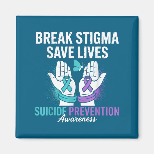 Suicide Prevention Suprt Break Stigma Suicide Awar Magnet (Vorne)