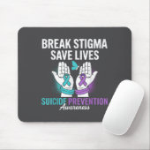 Suicide Prevention Suprt Break Stigma Suicide Awar Mousepad (Mit Mouse)