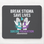 Suicide Prevention Suprt Break Stigma Suicide Awar Mousepad (Vorne)