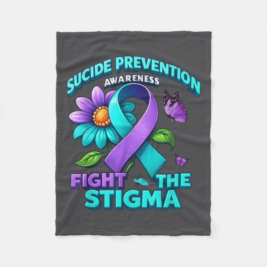 Suicide Prevention Suprt Fight Stigma Suicide Awar Fleecedecke (Vorderseite)