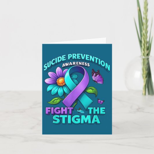 Suicide Prevention Suprt Fight Stigma Suicide Awar Karte (Vorderseite)