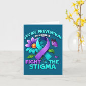 Suicide Prevention Suprt Fight Stigma Suicide Awar Karte (Gelbe Blume)