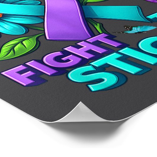 Suicide Prevention Suprt Fight Stigma Suicide Awar Poster (Ecke)