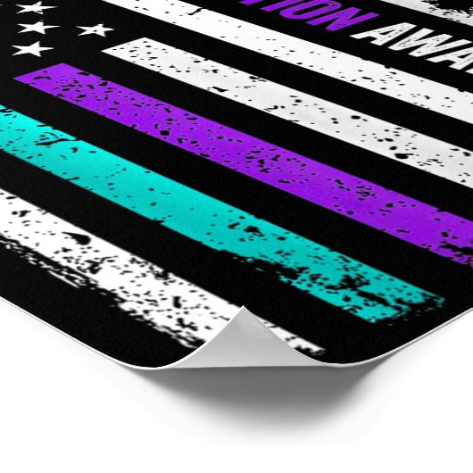 Suicide Prevention Suprt Fight Stigma Suicide Awar Poster (Ecke)