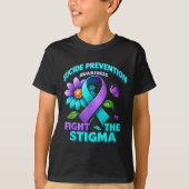 Suicide Prevention Suprt Fight Stigma Suicide Awar T-Shirt (Vorderseite)