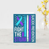 Suicide Prevention Suprt Fight The Stigma Vintage Karte (Gelbe Blume)