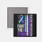 Suicide Prevention Suprt Fight The Stigma Vintage  Magnet (Vorderseite/Rückseite)