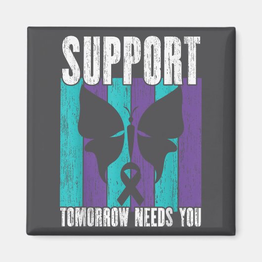 Suicide Prevention Suprt Tomorrow _ I For Suprters Magnet (Vorne)