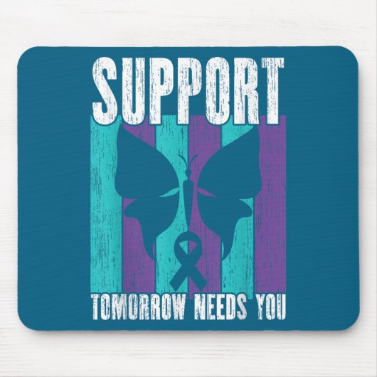Suicide Prevention Suprt Tomorrow _ I For Suprters Mousepad (Vorne)